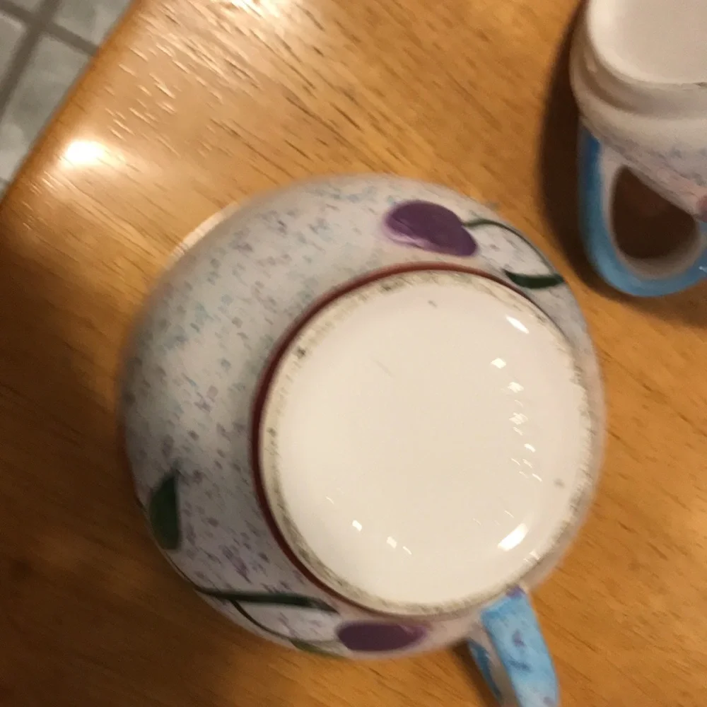 3 pc porcelain Tea for One  teapot n cup - Picture 8 of 9